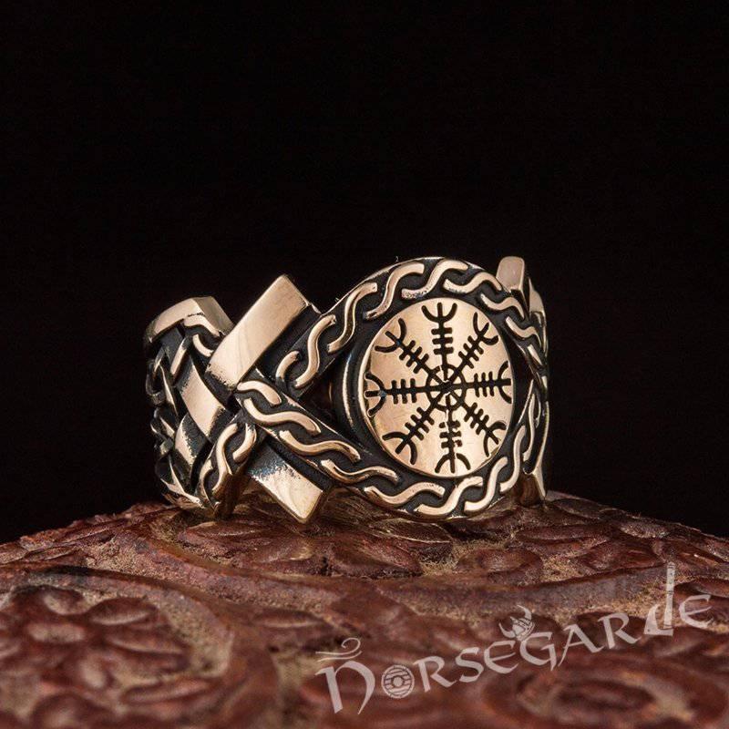 Handcrafted Knot Ornament Helm of Awe Band - Bronze