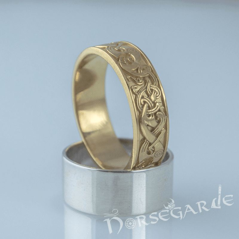 Handcrafted Late Urnes Ornamental Band - Gold