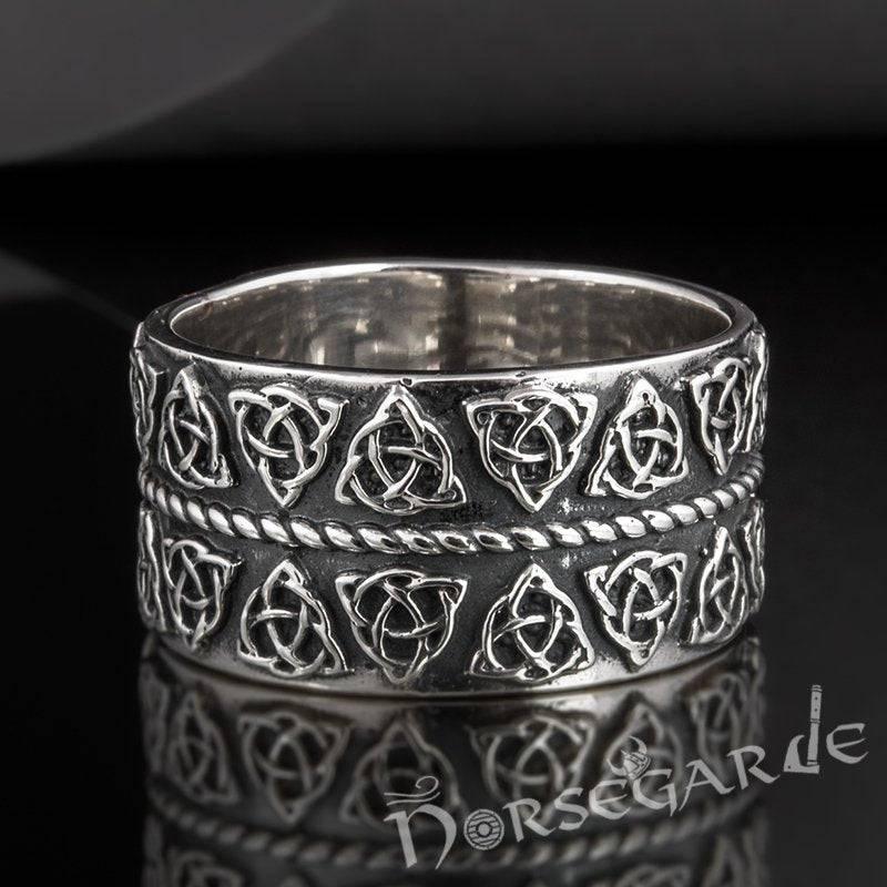 Handcrafted Luck Knots Band - Sterling Silver