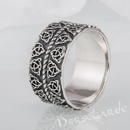 Handcrafted Luck Knots Band - Sterling Silver