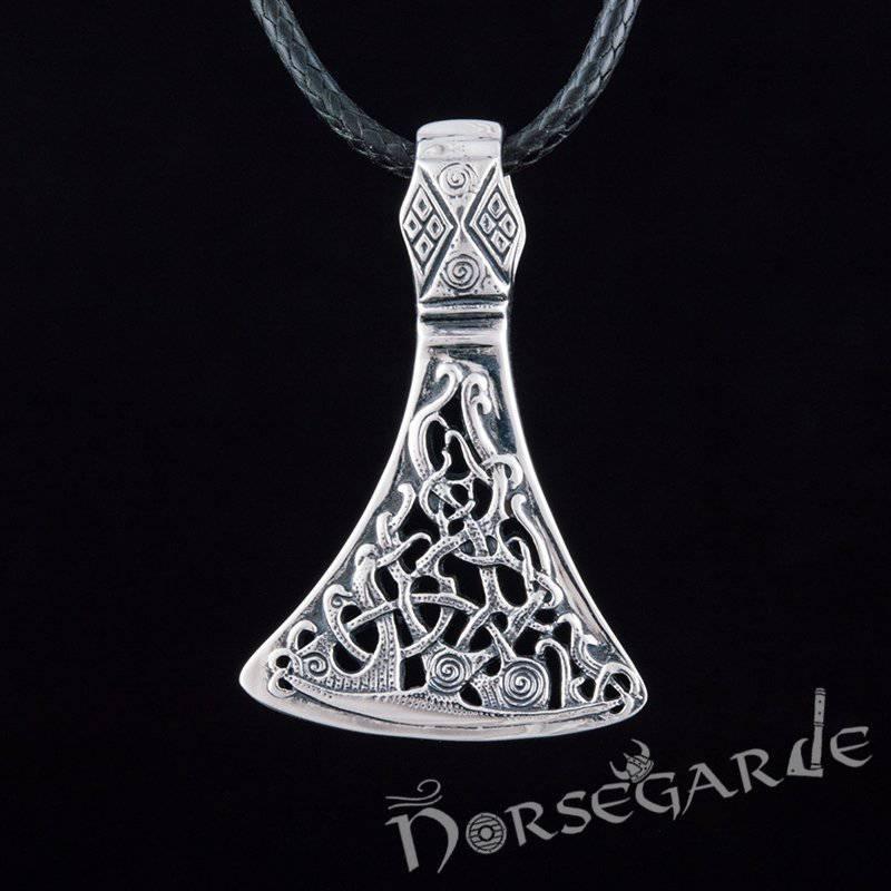 Handcrafted Mammen Ornament Axe Pendant - Sterling Silver