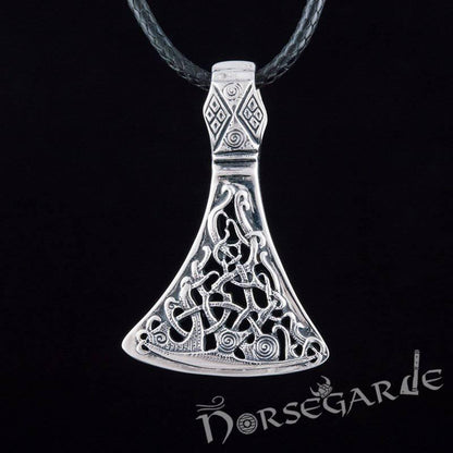 Handcrafted Mammen Ornament Axe Pendant - Sterling Silver