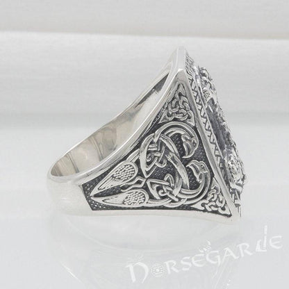Handcrafted Mjölnir Signet Ring - Sterling Silver