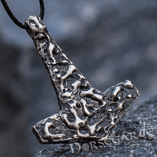 Handcrafted Molded Style Mjölnir - Sterling Silver