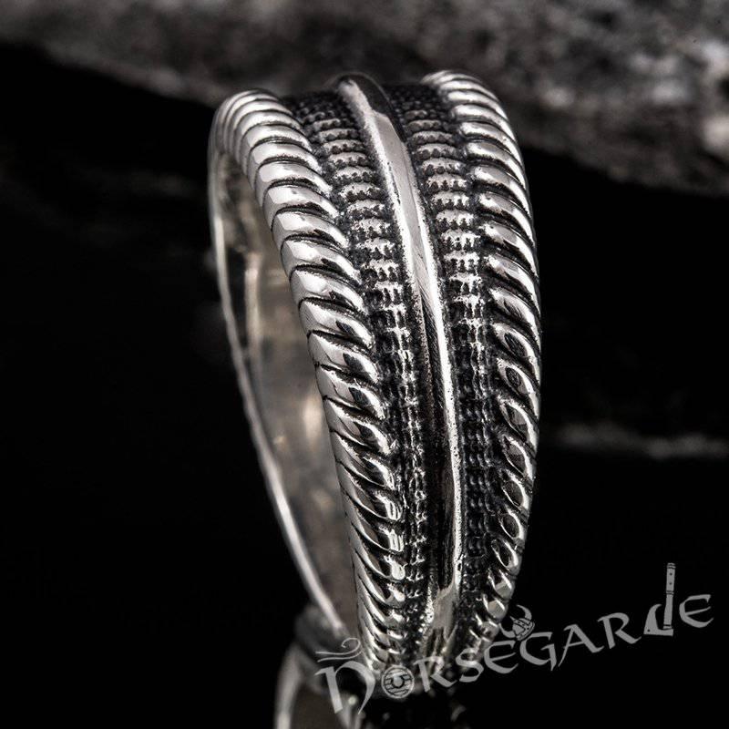 Handcrafted Norse Ornament Pattern Ring - Sterling Silver