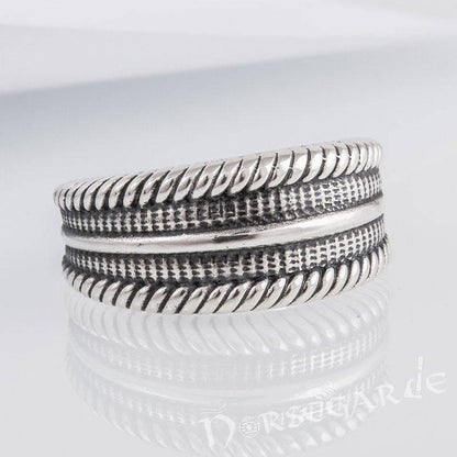 Handcrafted Norse Ornament Pattern Ring - Sterling Silver
