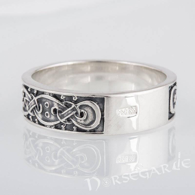 Handcrafted Norse Ornamental Band - Sterling Silver