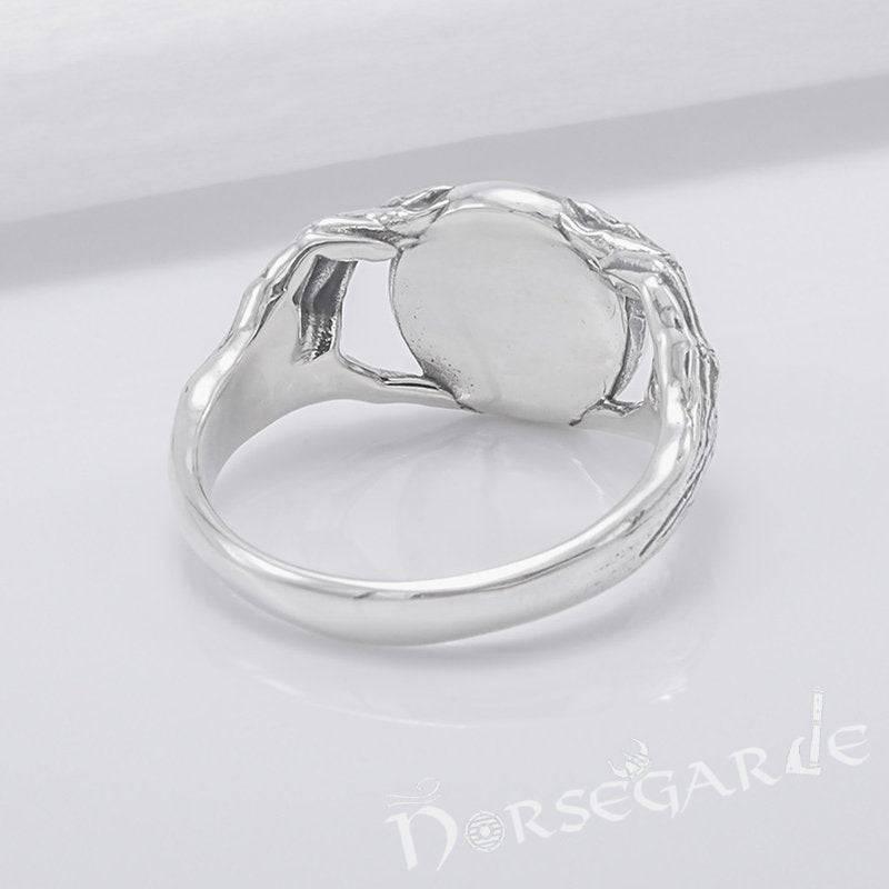 Handcrafted Odin's Grasp Helm of Awe Ring - Sterling Silver