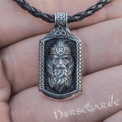 Handcrafted One-Eyed Odin Pendant - Sterling Silver