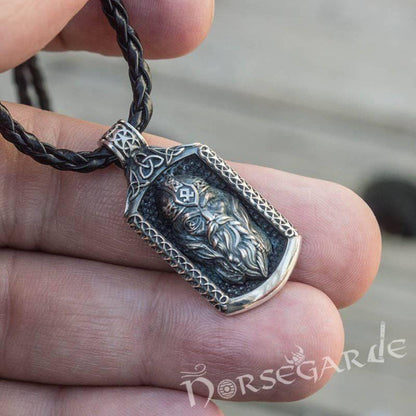 Handcrafted One-Eyed Odin Pendant - Sterling Silver
