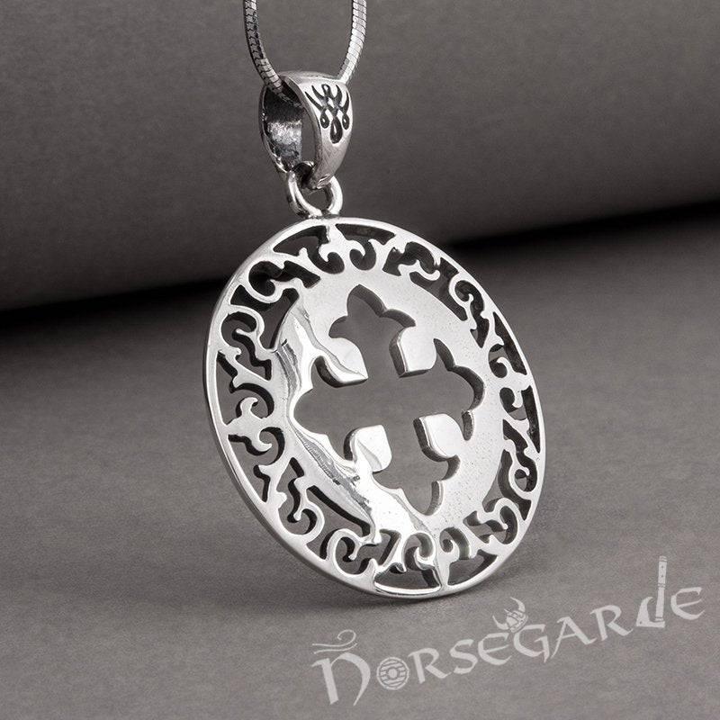 Handcrafted Ornamental Celtic Cross Pendant - Sterling Silver