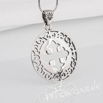 Handcrafted Ornamental Celtic Cross Pendant - Sterling Silver