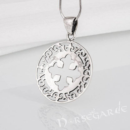 Handcrafted Ornamental Celtic Cross Pendant - Sterling Silver