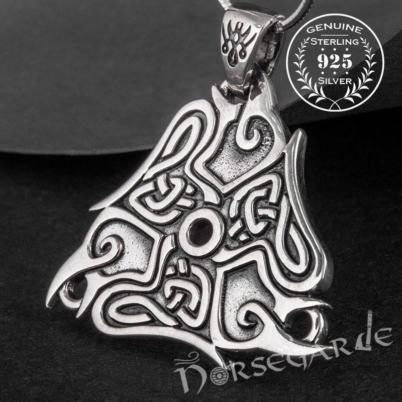 Handcrafted Raven Ornament Pendant - Sterling Silver