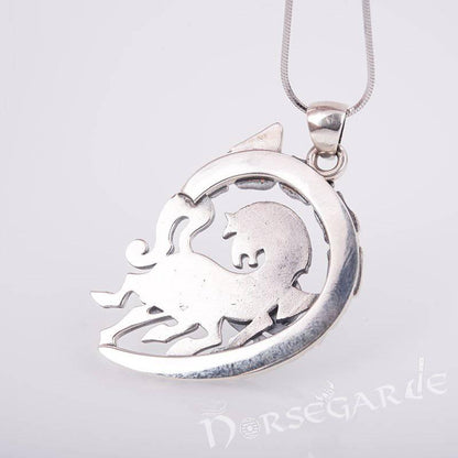 Handcrafted Runic Sleipnir Pendant - Sterling Silver