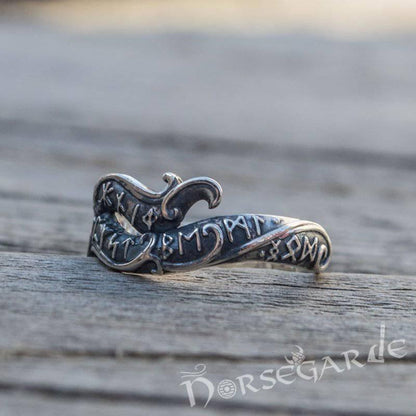 Handcrafted Seafarer's Runic Band - Sterling Silver