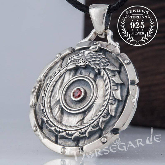 Handcrafted Serpent Shield Pendant - Sterling Silver