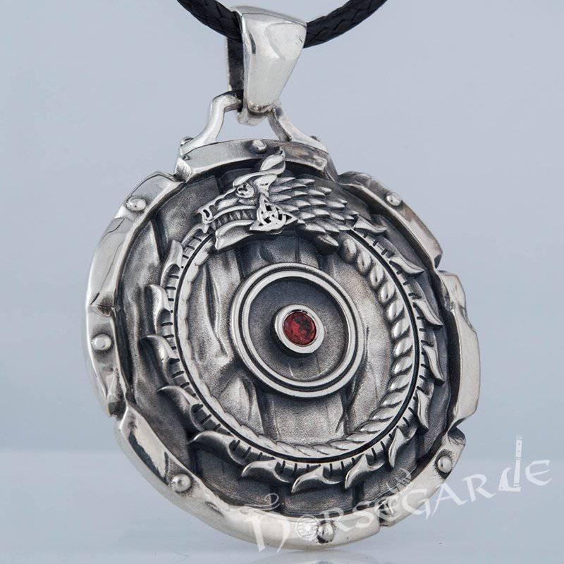 Handcrafted Serpent Shield Pendant - Sterling Silver