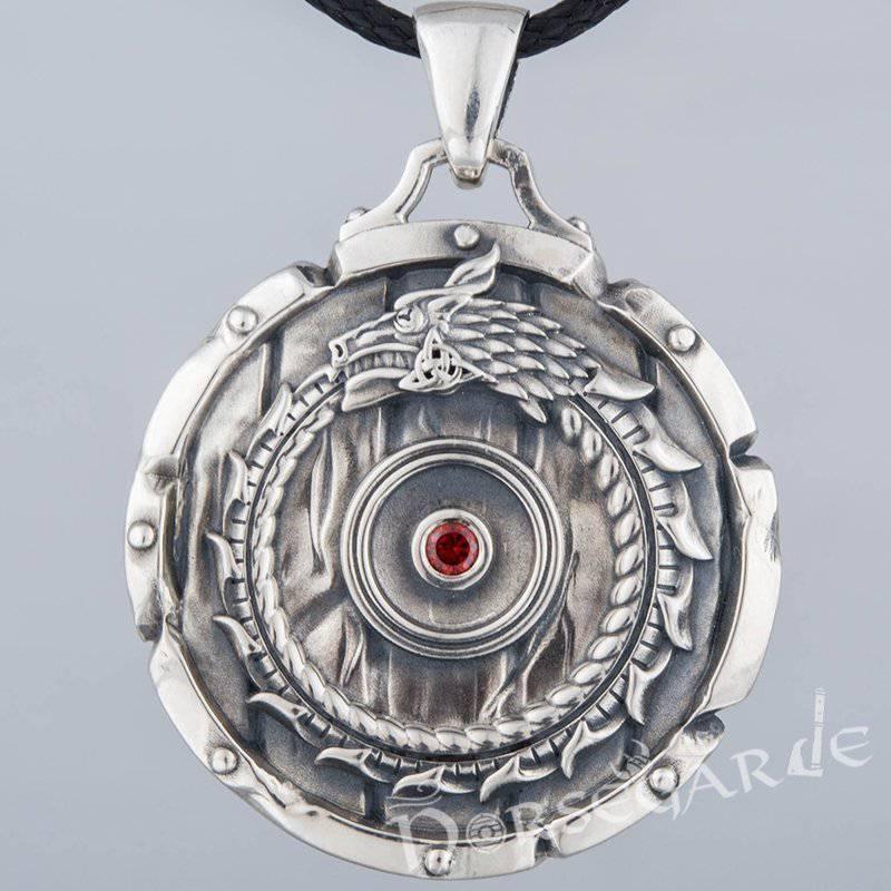Handcrafted Serpent Shield Pendant - Sterling Silver