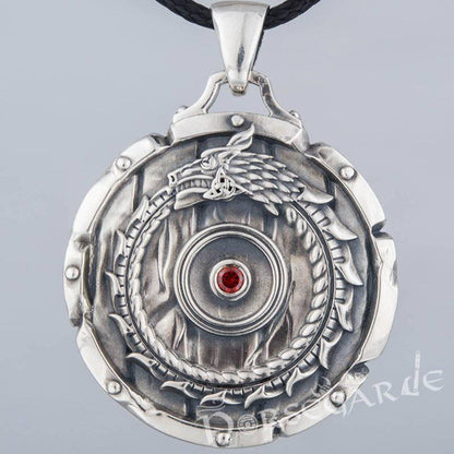 Handcrafted Serpent Shield Pendant - Sterling Silver