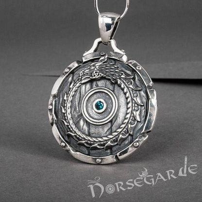 Handcrafted Serpent Shield Pendant - Sterling Silver