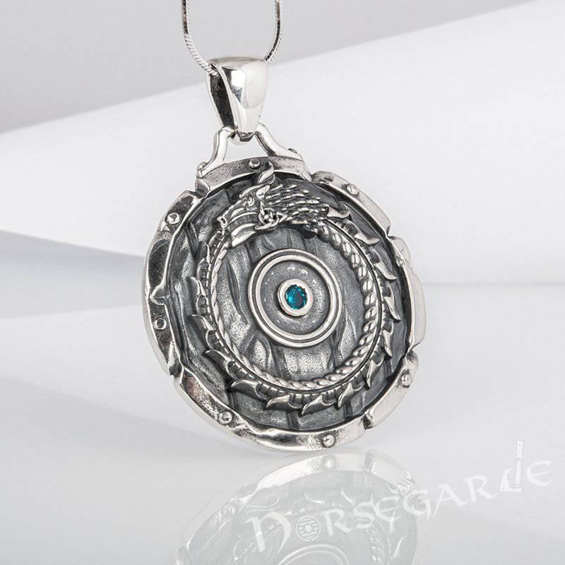 Handcrafted Serpent Shield Pendant - Sterling Silver