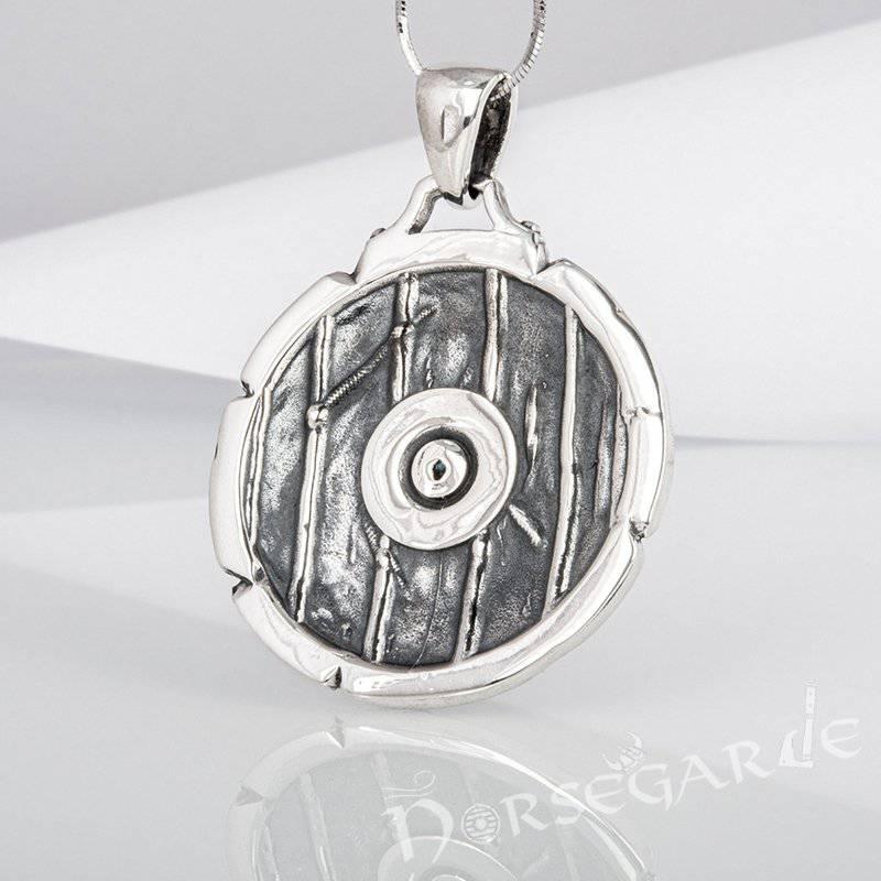 Handcrafted Serpent Shield Pendant - Sterling Silver