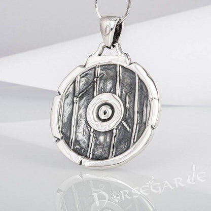 Handcrafted Serpent Shield Pendant - Sterling Silver
