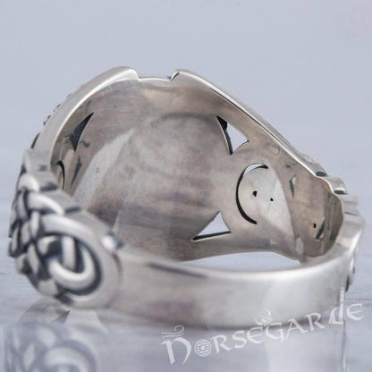 Handcrafted Sleipnir Braid Ornament Ring - Sterling Silver