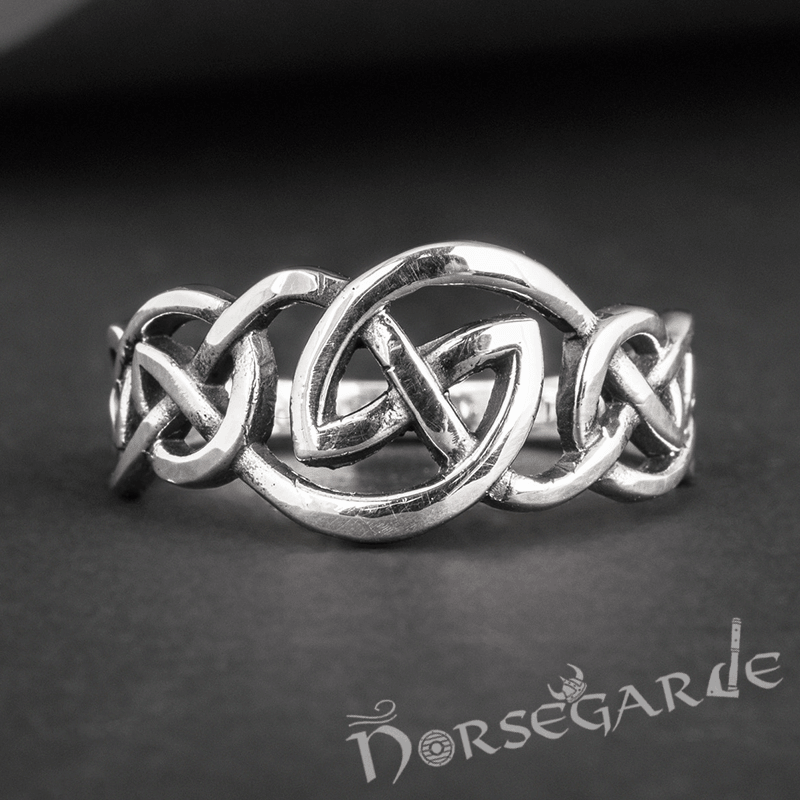 Handcrafted Small Celtic Knot Ring - Sterling Silver