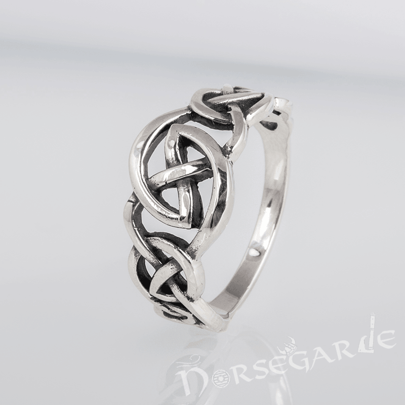Handcrafted Small Celtic Knot Ring - Sterling Silver