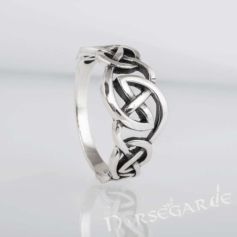 Handcrafted Small Celtic Knot Ring - Sterling Silver