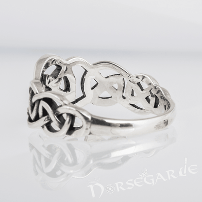 Handcrafted Small Celtic Knot Ring - Sterling Silver