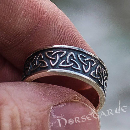 Handcrafted Triquetra Band - Sterling Silver