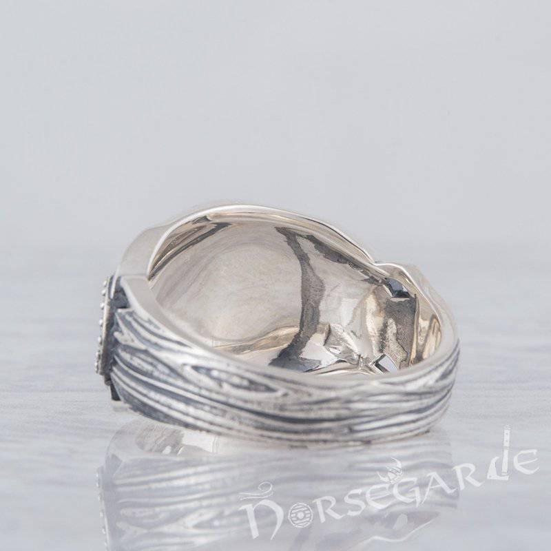 Handcrafted Triskelion Druid Signet Ring - Sterling Silver