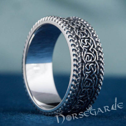 Handcrafted Twisted Knot Band - Sterling Silver