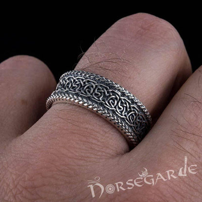 Handcrafted Twisted Knot Band - Sterling Silver