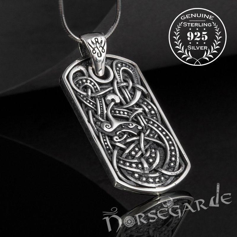 Handcrafted Urnes Ornament Pendant - Sterling Silver