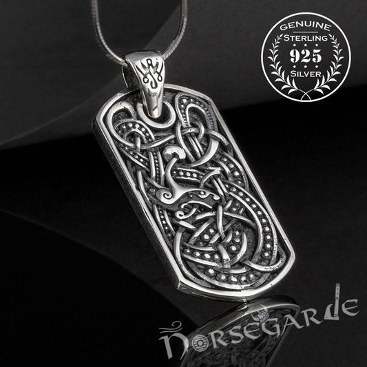 Handcrafted Urnes Ornament Pendant - Sterling Silver