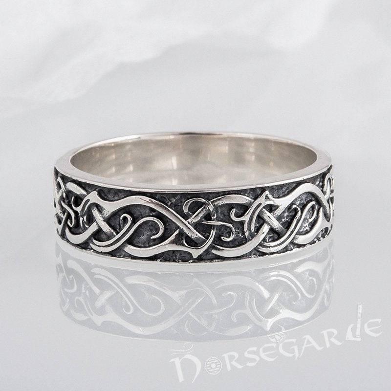 Handcrafted Urnes Ornamental Band - Sterling Silver