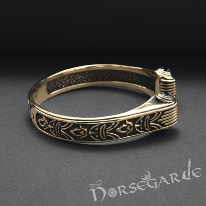 Handcrafted Valhalla Warrior Torc Bracelet - Bronze