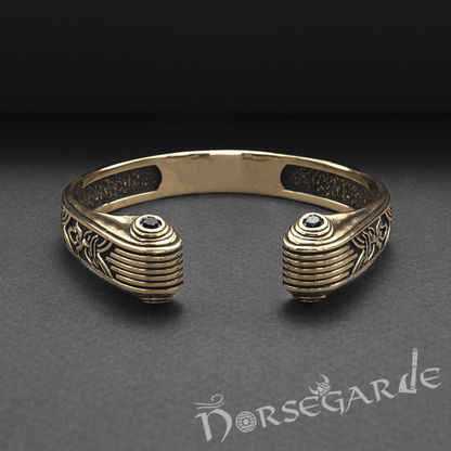 Handcrafted Valhalla Warrior Torc Bracelet - Bronze