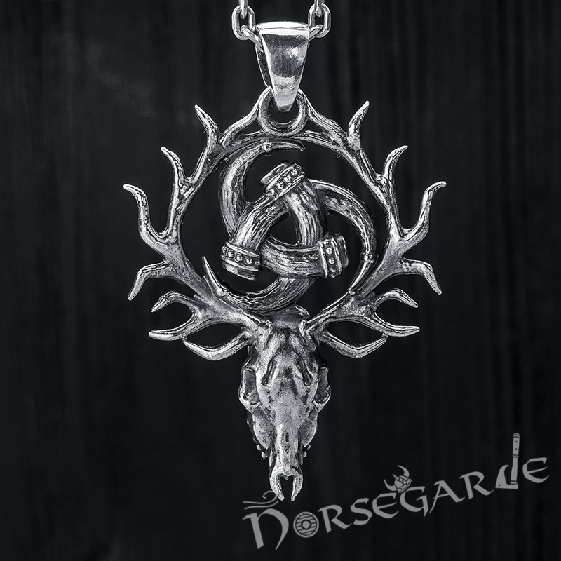 Handcrafted Wild Horn Triskelion Amulet - Sterling Silver