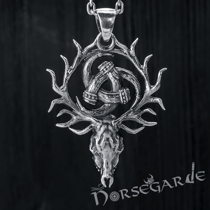 Handcrafted Wild Horn Triskelion Amulet - Sterling Silver