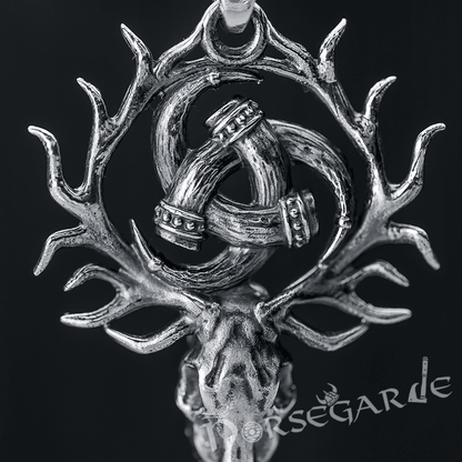 Handcrafted Wild Horn Triskelion Amulet - Sterling Silver