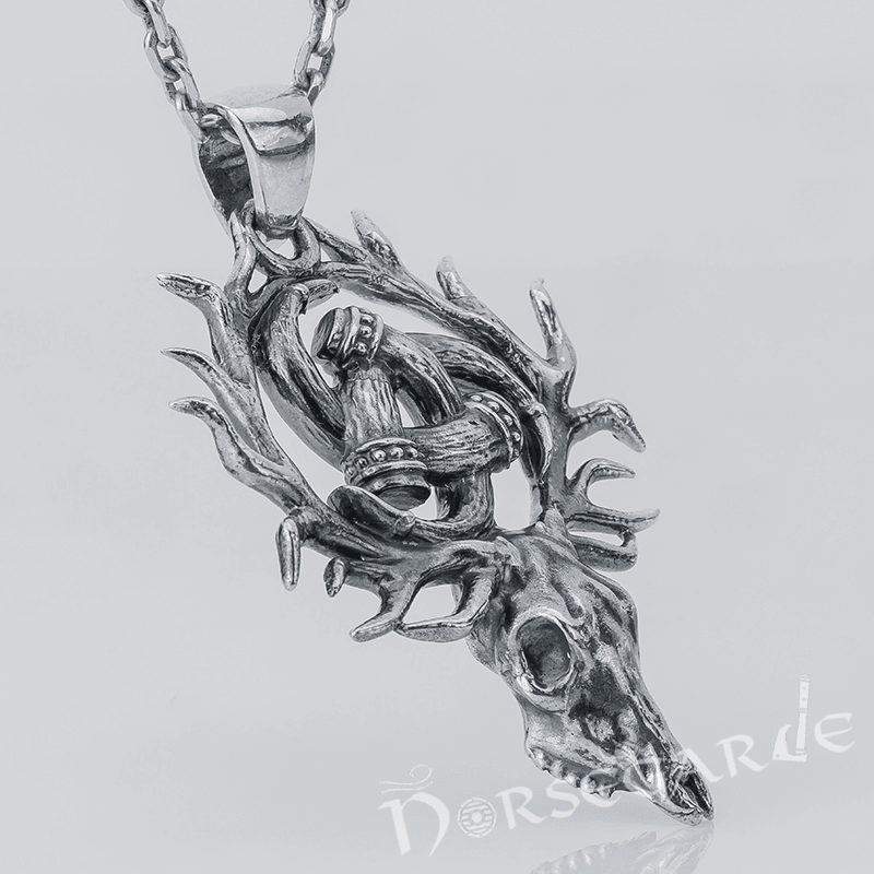 Handcrafted Wild Horn Triskelion Amulet - Sterling Silver