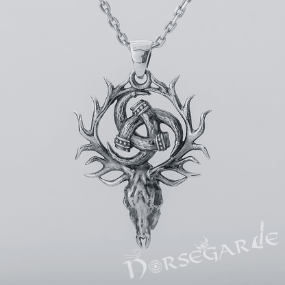 Handcrafted Wild Horn Triskelion Amulet - Sterling Silver