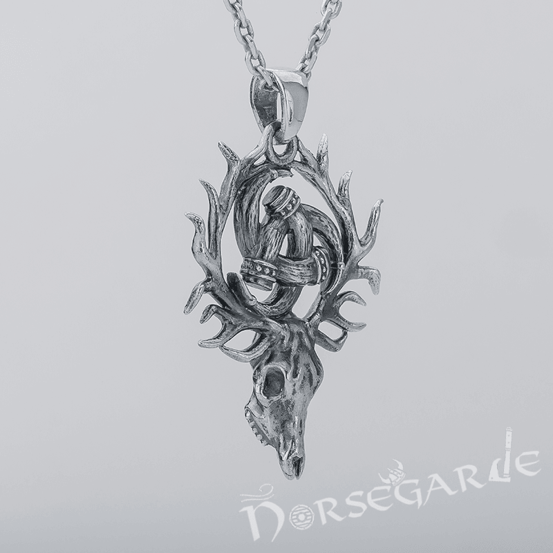 Handcrafted Wild Horn Triskelion Amulet - Sterling Silver