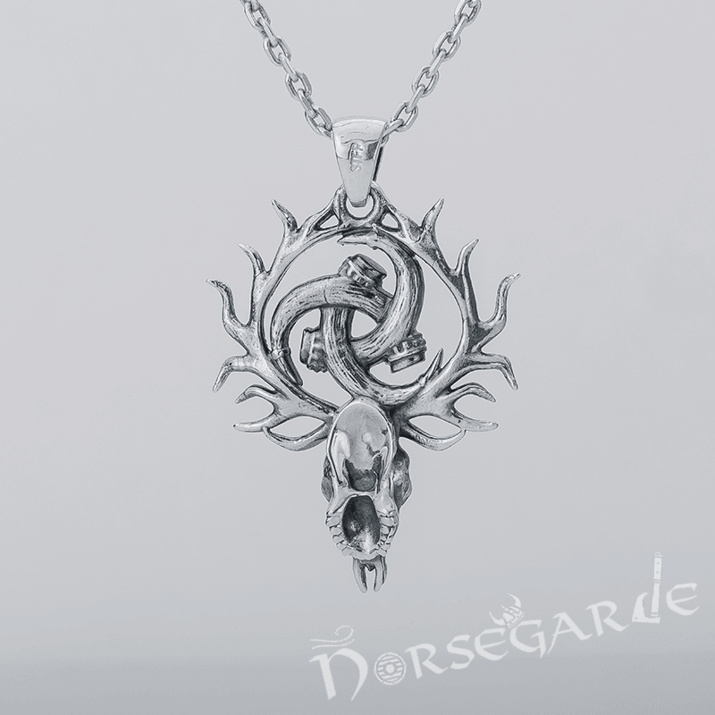 Handcrafted Wild Horn Triskelion Amulet - Sterling Silver