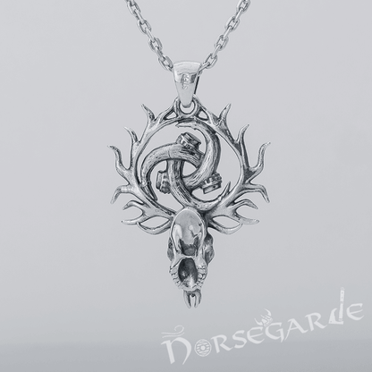 Handcrafted Wild Horn Triskelion Amulet - Sterling Silver